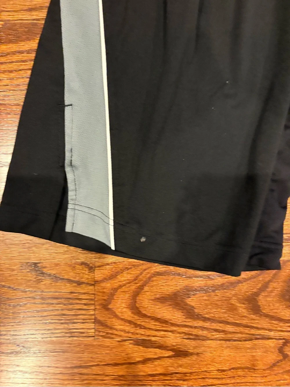 Nike Men’s Black Athletic Shorts with Gray Side Panels